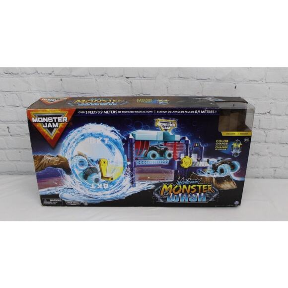 Monster Jam, Megalodon Monster Wash, Includes Color-Changing Megalodon COMPLETE